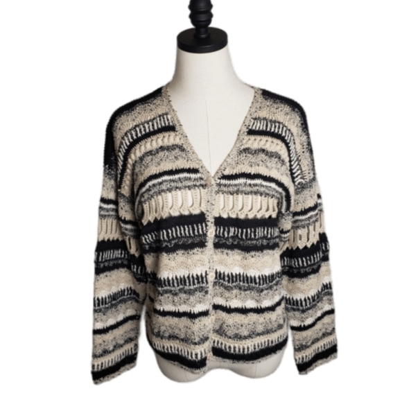Sigrid Olsen Crocheted by Hand Cardigan Sweater  Size M - Picture 1 of 8